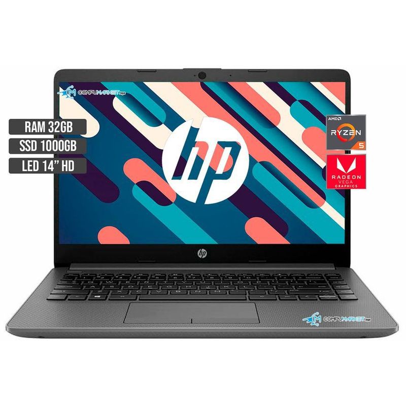 HP - COMPUTADOR PORTAIL HP AMD RYZEN 5 5500U SSD 1TB RAM 32GB 14" HD