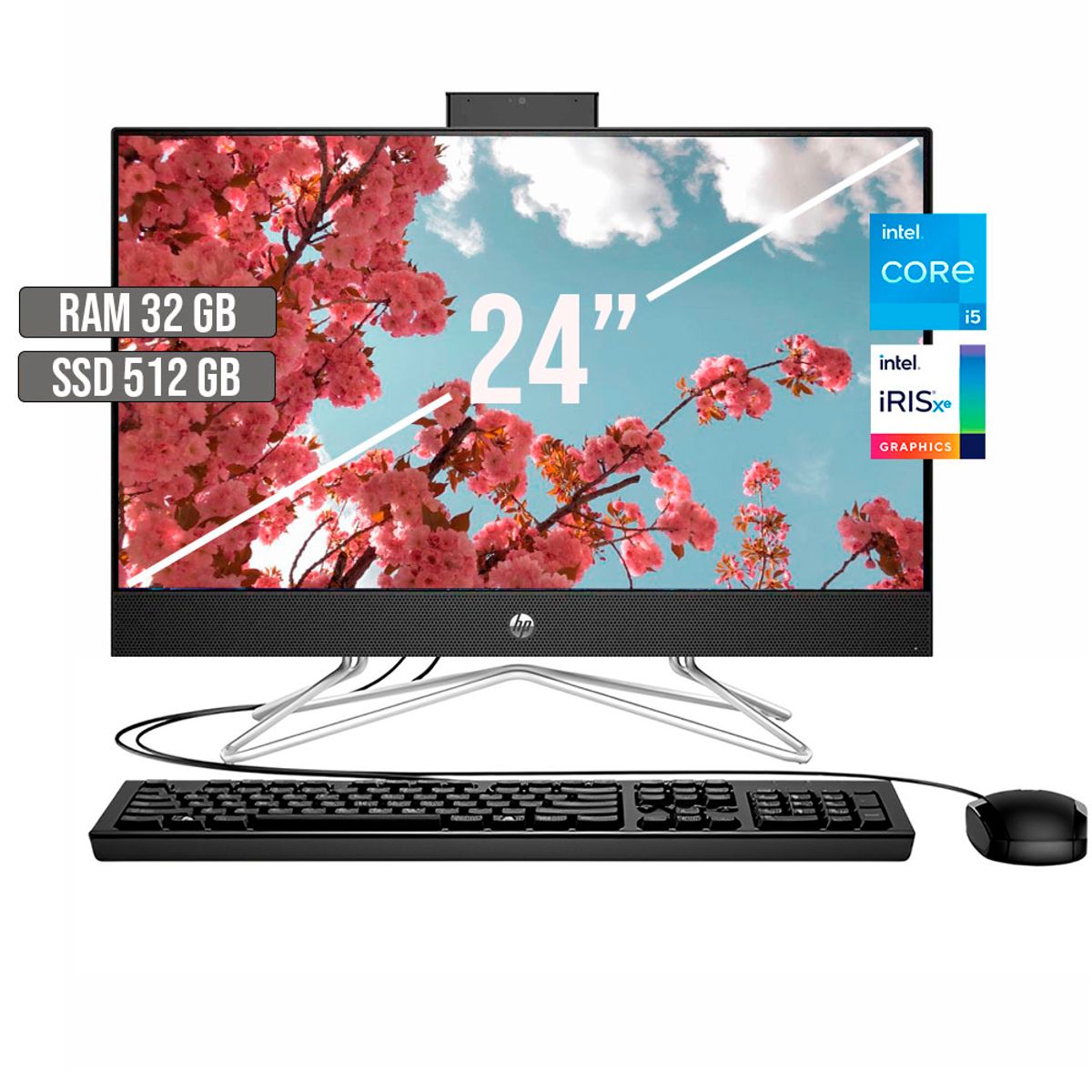 HP - TODO EN UNO HP INTEL CORE I5-1235U SSD 512GB RAM 32GB LED 24 FHD