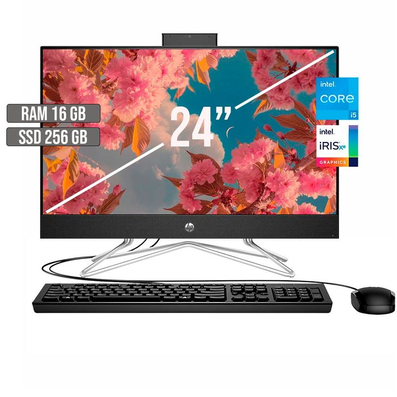 HP - TODO EN UNO HP INTEL CORE I5-1235U SSD 256GB RAM 16GB LED 24 FHD