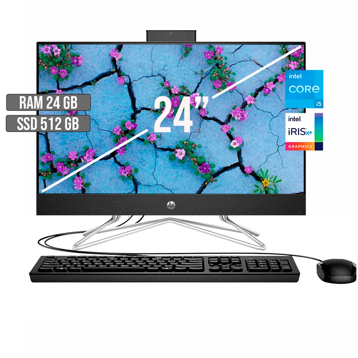 HP - TODO EN UNO HP INTEL CORE I5-1235U SSD 512GB RAM 24GB LED 24 FHD