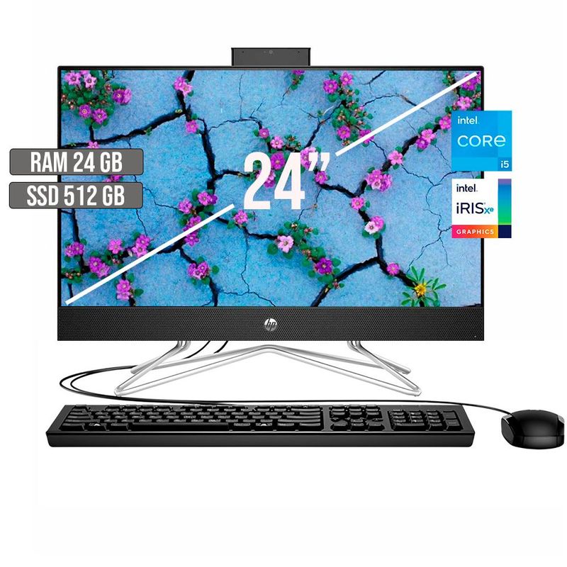 HP - TODO EN UNO HP INTEL CORE I5-1235U SSD 512GB RAM 24GB LED 24 FHD