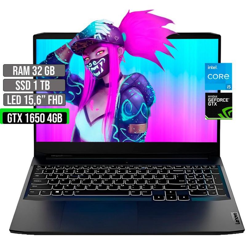 LENOVO - LENOVO INTEL CORE I5-11320H GTX 1650 4GB SSD 1TB RAM 32GB LED 15,6" FHD