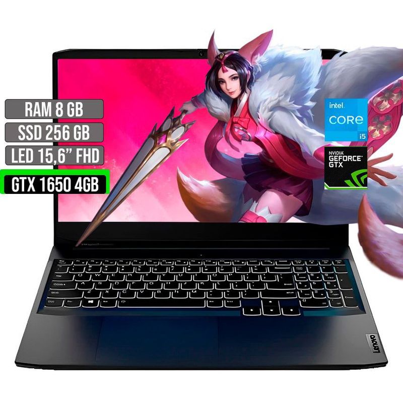 LENOVO - LENOVO INTEL CORE I5-11320H GTX 1650 4GB SSD 256GB RAM 8GB LED 15,6" FHD