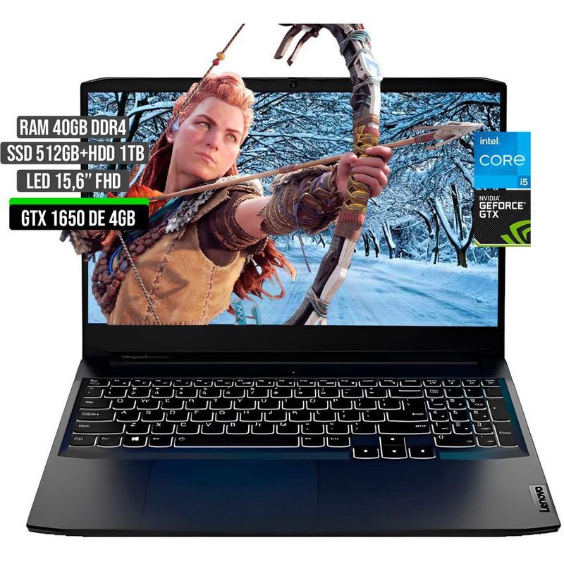 LENOVO - LENOVO INTEL CORE I5-11320H GTX 1650 4GB SSD 512GB + HDD 1TB RAM 40GB LED 15,6" FHD