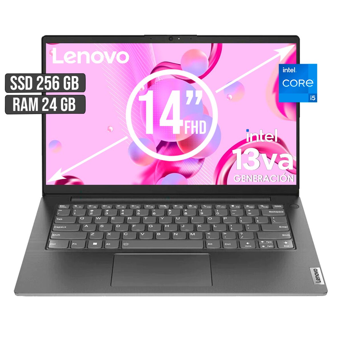 LENOVO - Portátil Lenovo Intel Core I5 24GB RAM 256GB SSD 14 FHD