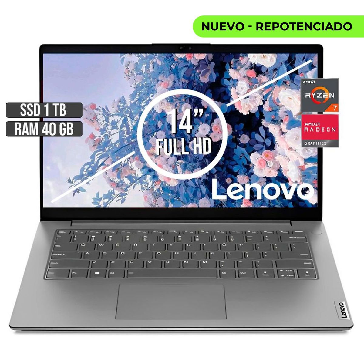 LENOVO - LENOVO V14 AMD RYZEN 7-5825U SSD 1TB RAM 40GB LED 14 FULL HD