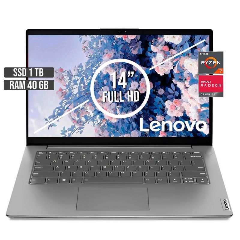 LENOVO - LENOVO V14 AMD RYZEN 7-5825U SSD 1TB RAM 40GB LED 14 FULL HD