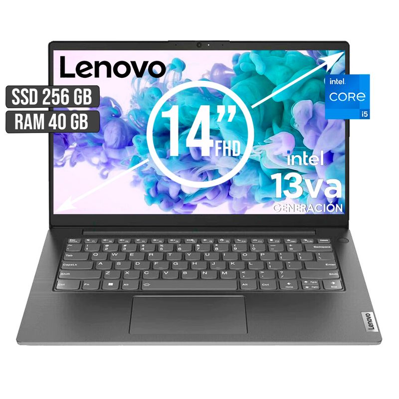 LENOVO - PORTATIL LENOVO INTEL CORE I5-13420H SSD 256GB RAM 40GB LED 14 FULL HD