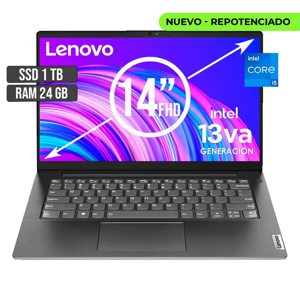 LENOVO - Portátil Lenovo Intel Core i5 13420H 24GB RAM 1TB SSD 14 FHD