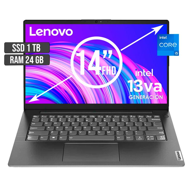 LENOVO - Portátil Lenovo Intel Core i5 13420H 24GB RAM 1TB SSD 14" FHD