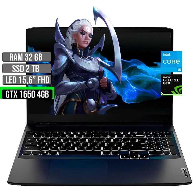 LENOVO - LENOVO INTEL CORE I5-11320H GTX 1650 4GB SSD 2TB RAM 32GB LED 15,6" FHD