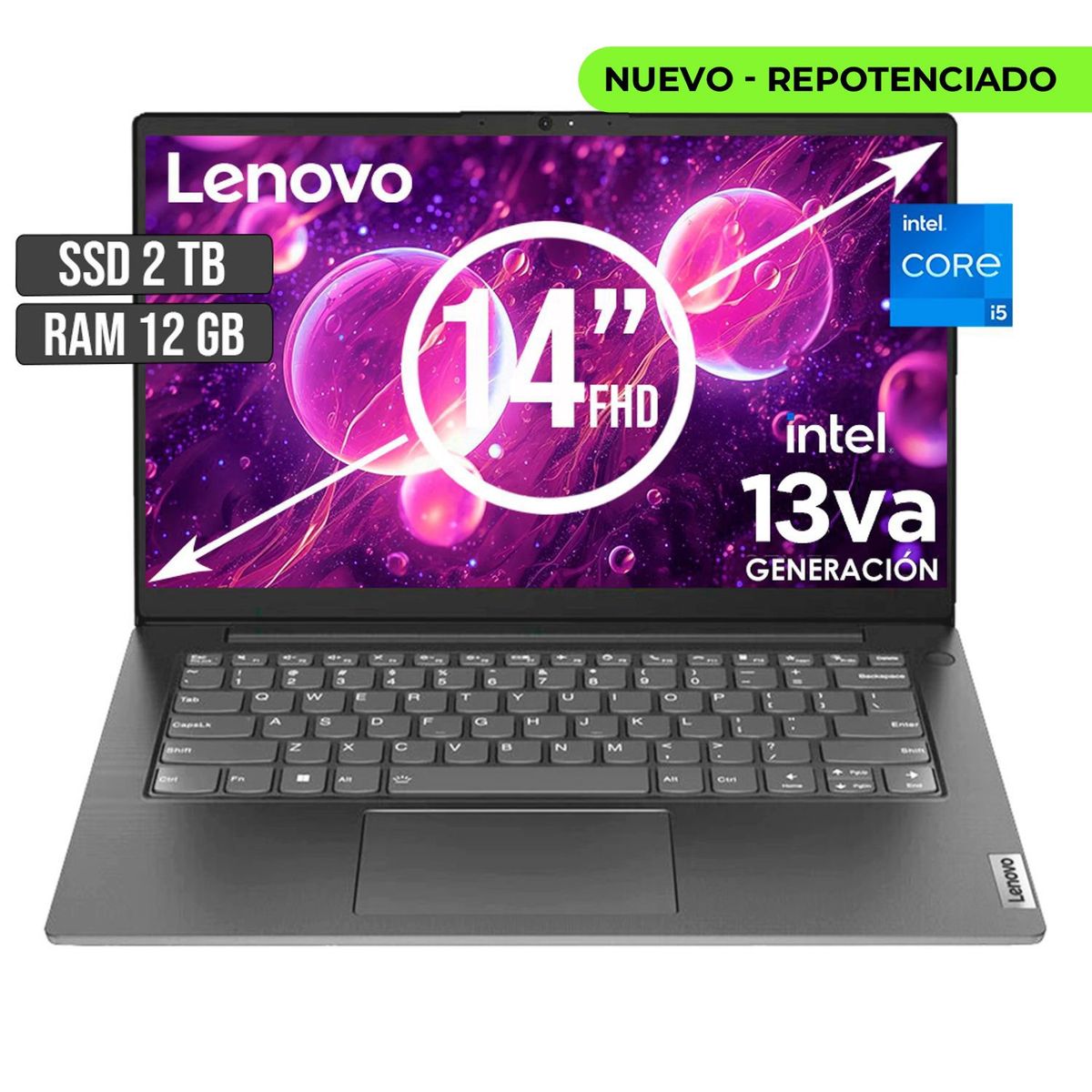 LENOVO - LENOVO V14 INTEL CORE i5-13420H SSD 2TB RAM 12GB LED 14 FULL HD