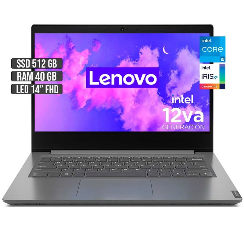 LENOVO - PORTATIL LENOVO INTEL CORE i5-1235U SSD 512GB RAM 40GB LED 14 FULL HD