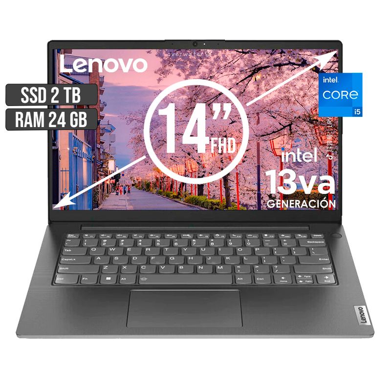 LENOVO - PORTATIL LENOVO INTEL CORE i5-13420H SSD 2TB RAM 24GB LED 14 FULL HD