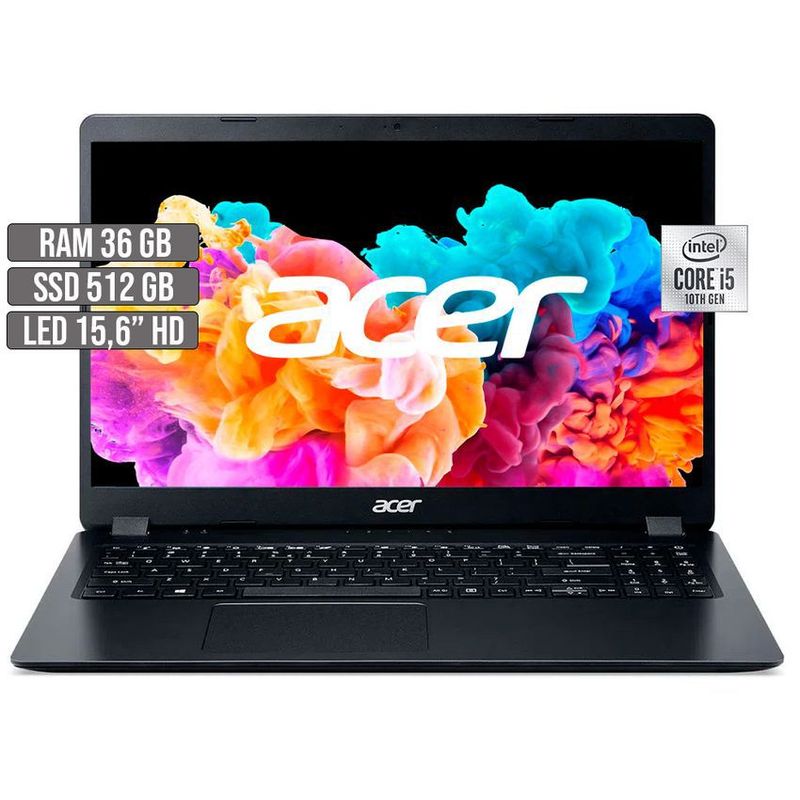 ACER - PORTATIL ACER ASPIRE 3 INTEL CORE i5-1035G1 SSD 512GB RAM 36GB LED 15,6 HD