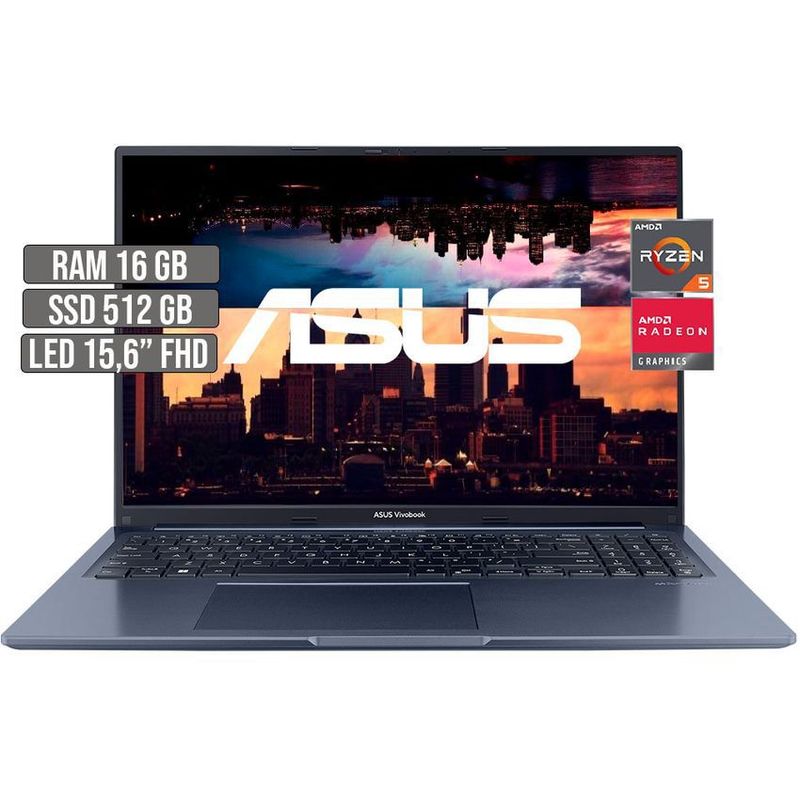 ASUS - ASUS VIVOBOOK AMD RYZEN 5-5600H SSD 512GB RAM 16GB LED 16