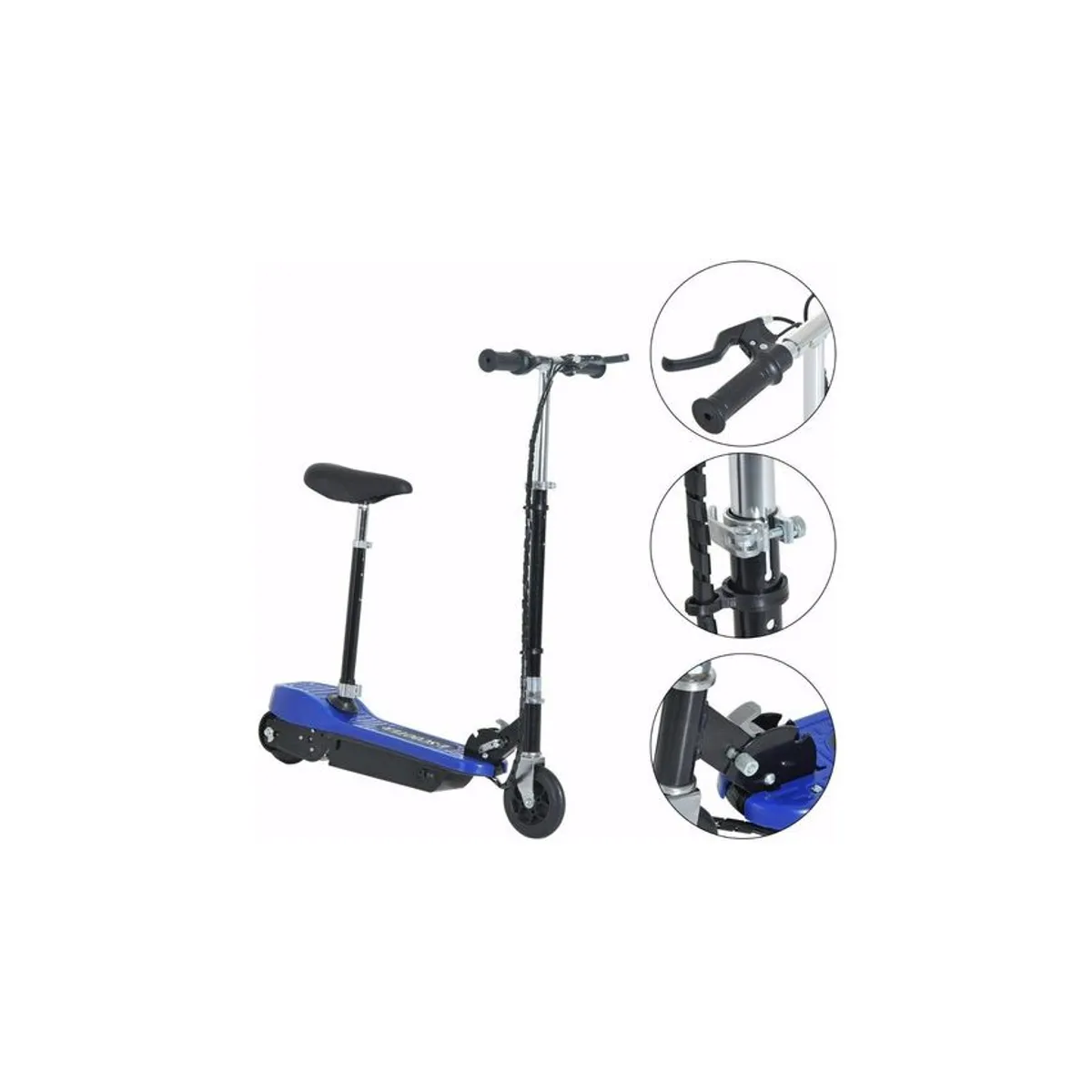 GENERICO - Patineta scooter electrica con silla monopatín niños y niñas