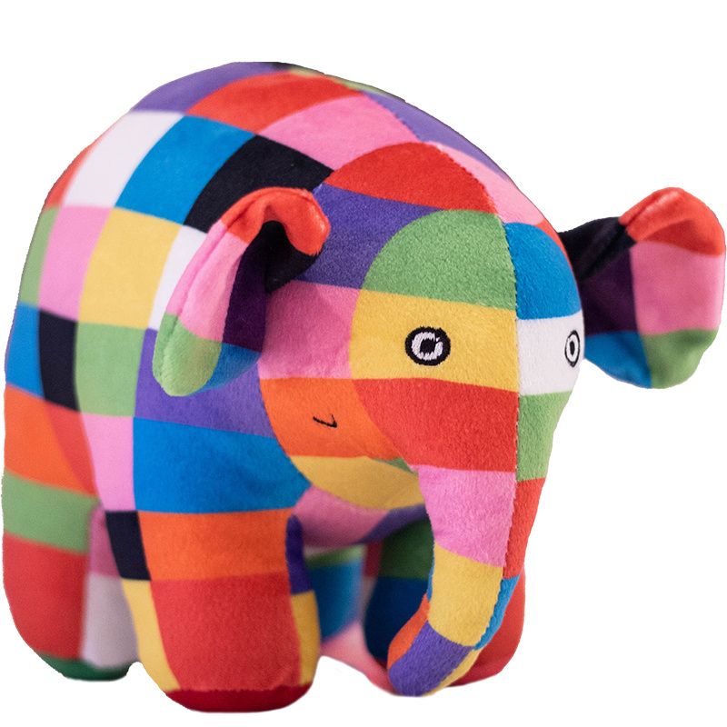 GENERICO - Elmer el elefante Peluche de cuento infantil Juguete Felpa