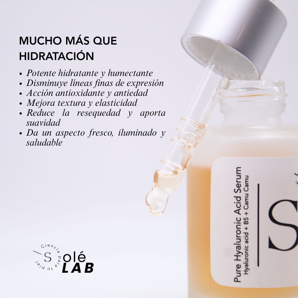 SOLE - PURE HIALURONIC ACID SERUM  - ÁCIDO HIALURONICO