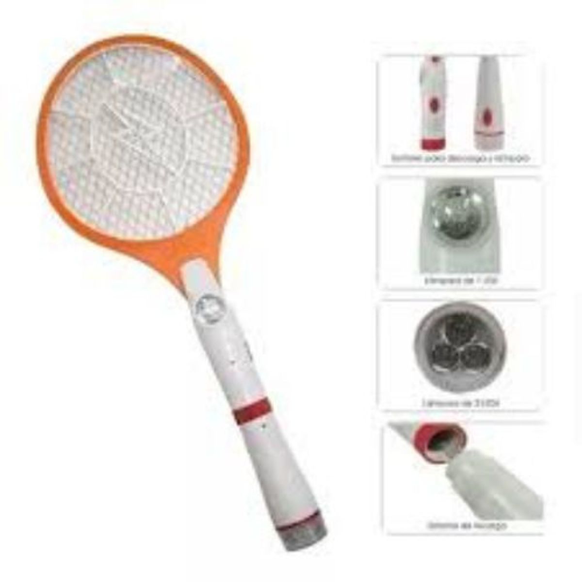 GENERICO - Raqueta Matazancudos con Linterna.