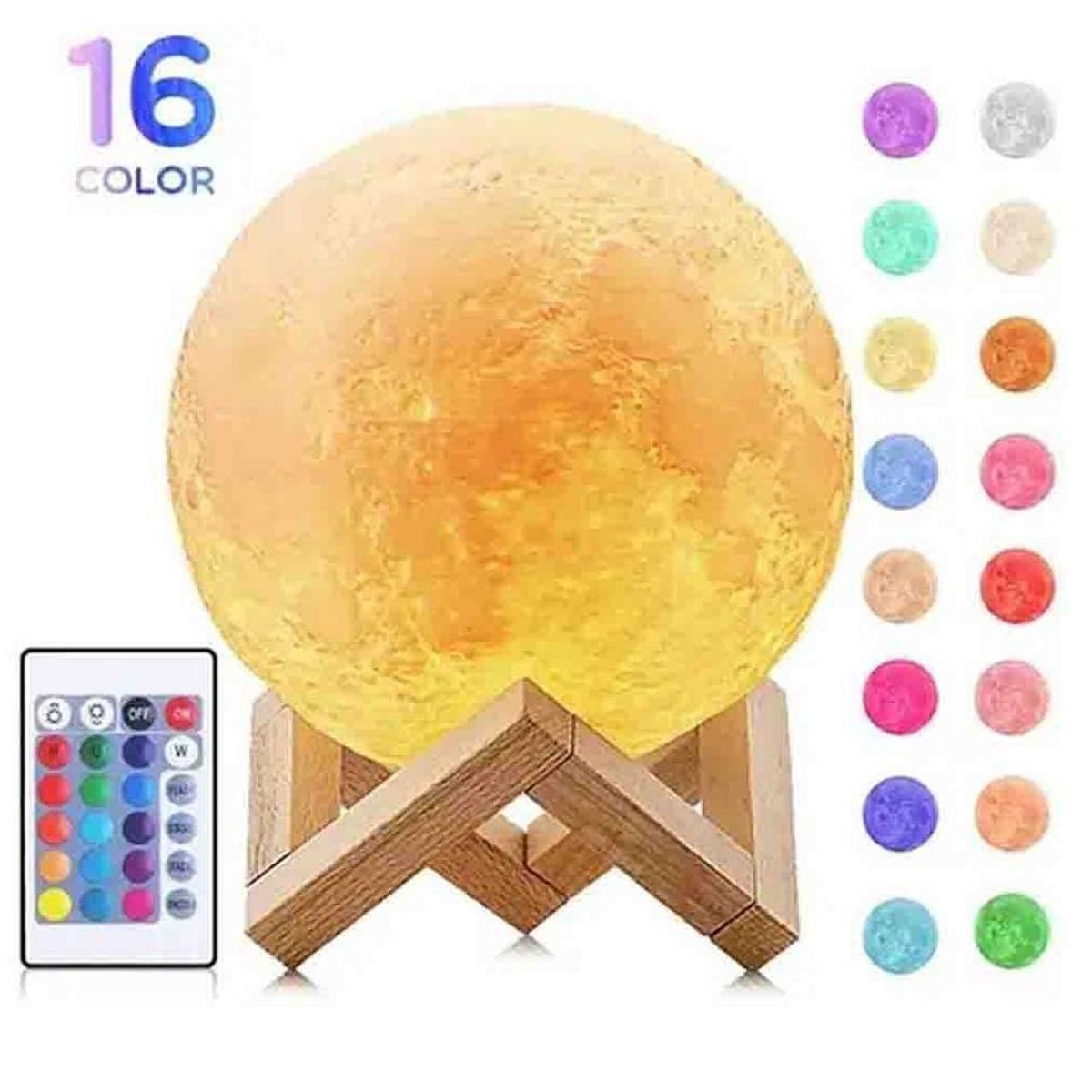 MOON LAMP - Lampara Luna 3d Lámpara Led Cambia De Color
