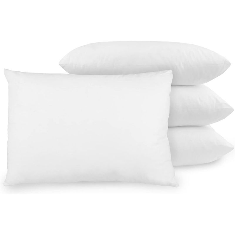 HAPPY BEAR - Combo 4 Almohadas 40 x 60 cm Fibra Siliconada Blanco.