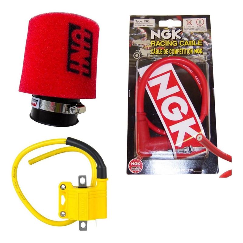 GENERICO - Bobina Alta Nibbi Racing + Cable Alta Ngk + Filtro Uni