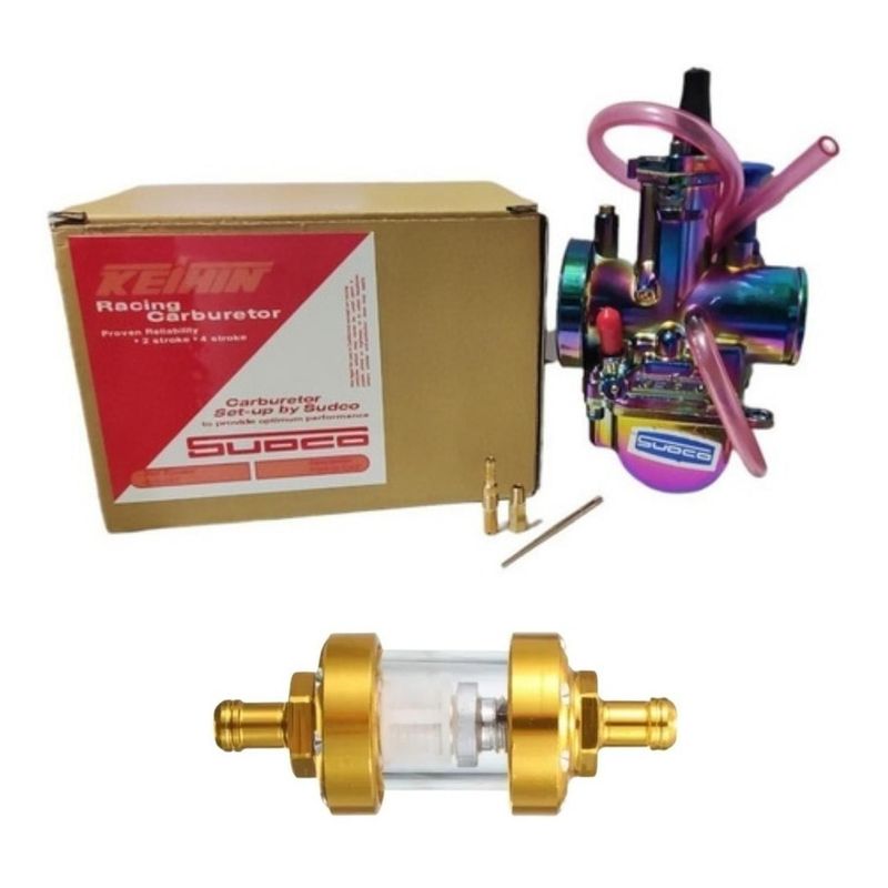 GENERICO - Carburador Cortina Plana Sistema Powerjet + Filtro Gasolina
