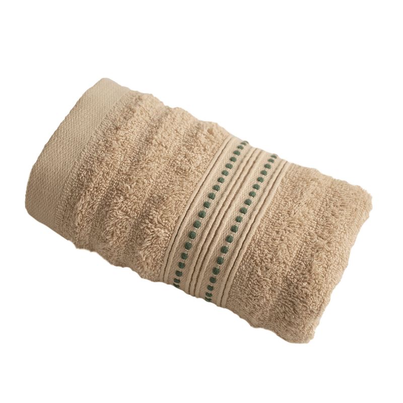 FATELARES - Toalla Cañamo Crema Verde Manos 40x70cm 500gr Fatelares Algodón