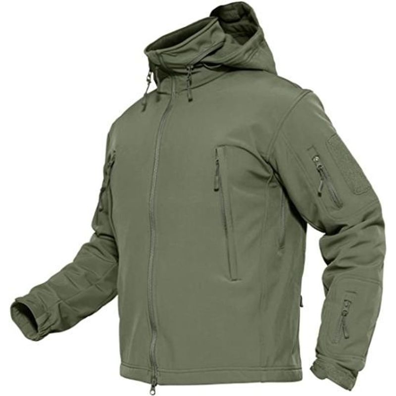 CHINA GLAZE - Chaqueta Militar Softshell Táctica Polar Impermeable - Color Verde  S..