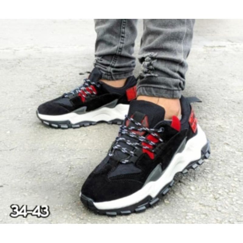 GENERICO - TENIS UNISEX NEGRO SUELA BLANCA