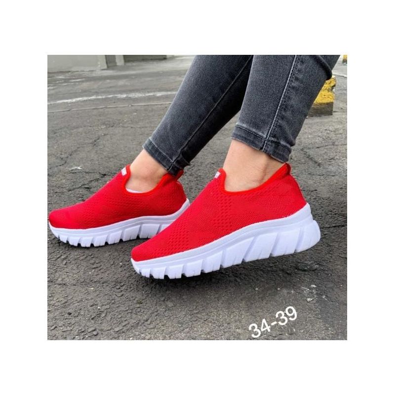 GENERICO - TENIS PARA MUJER ROJO