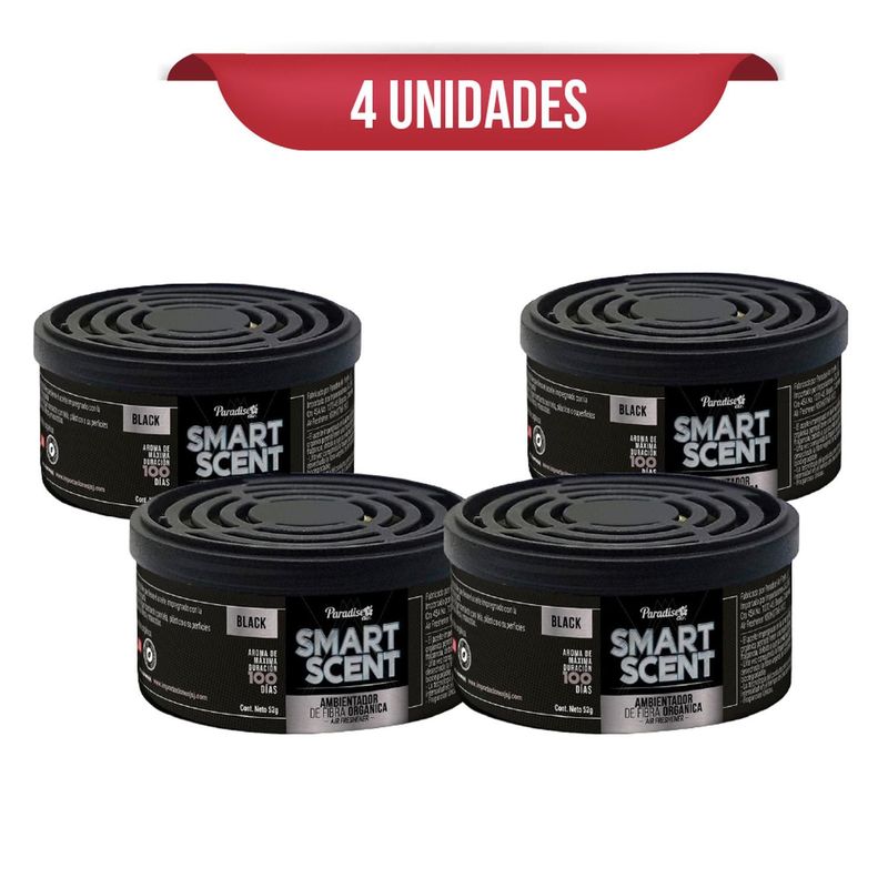 SMART SCENT - Ambientador Smart Scent 100 dias Black x4 Und