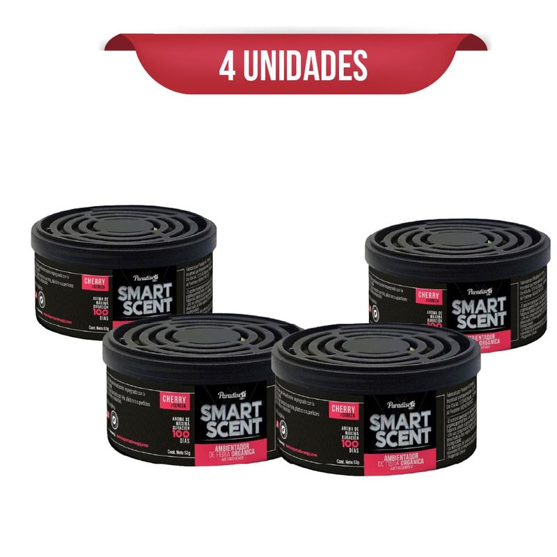 SMART SCENT - Ambientador Smart Scent 100 dias Cherry x4 Und