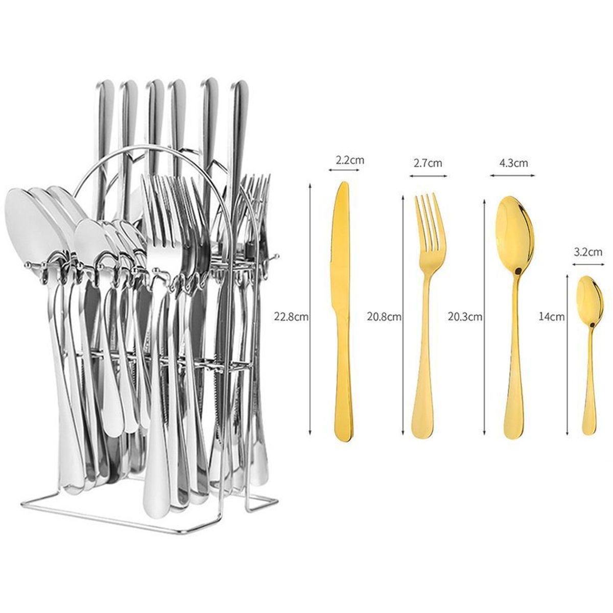 MULTIPLACE COLOMBIA - Juego cubiertos en acero inoxidable 24 piezas-