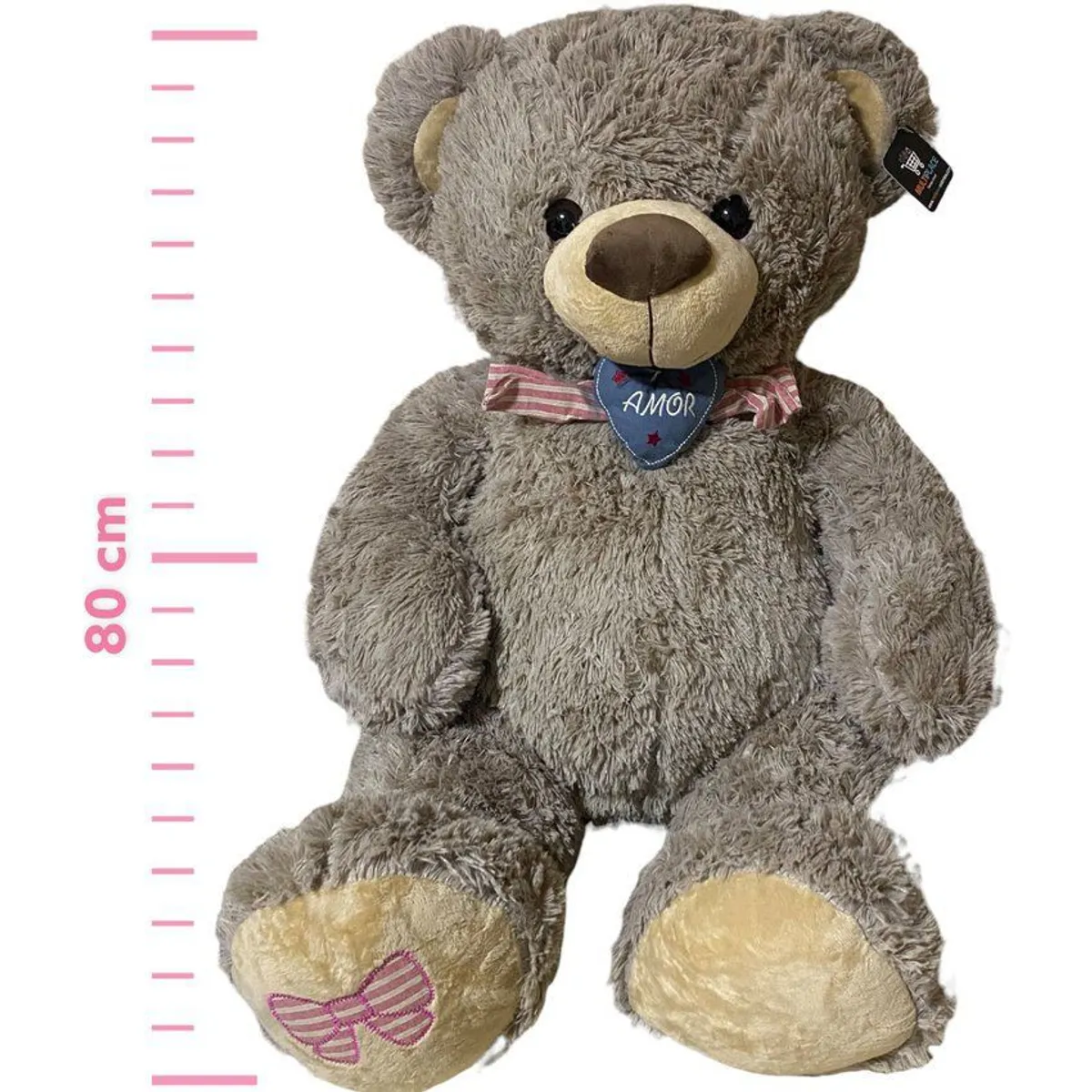 TITAN TOYS - Oso de peluche gigante de alta calidad pelanas de 80 cm