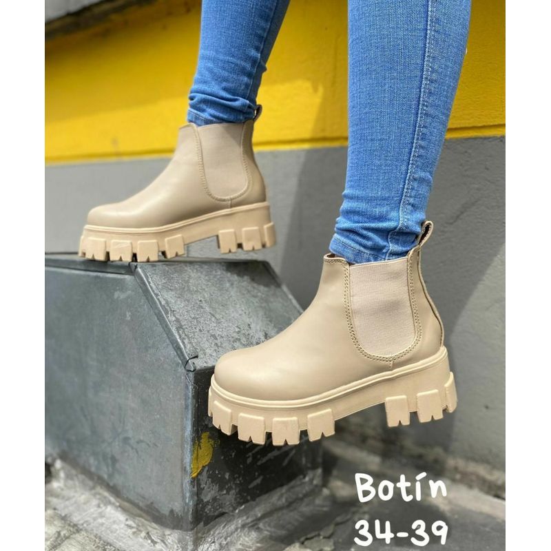 GENERICO - BOTINES PARA MUJER BIEGE