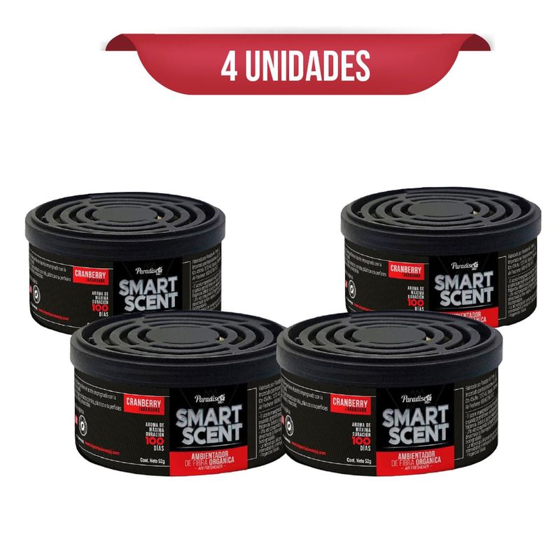 SMART SCENT - Ambientador Smart Scent 100 dias Arandano x4 Und