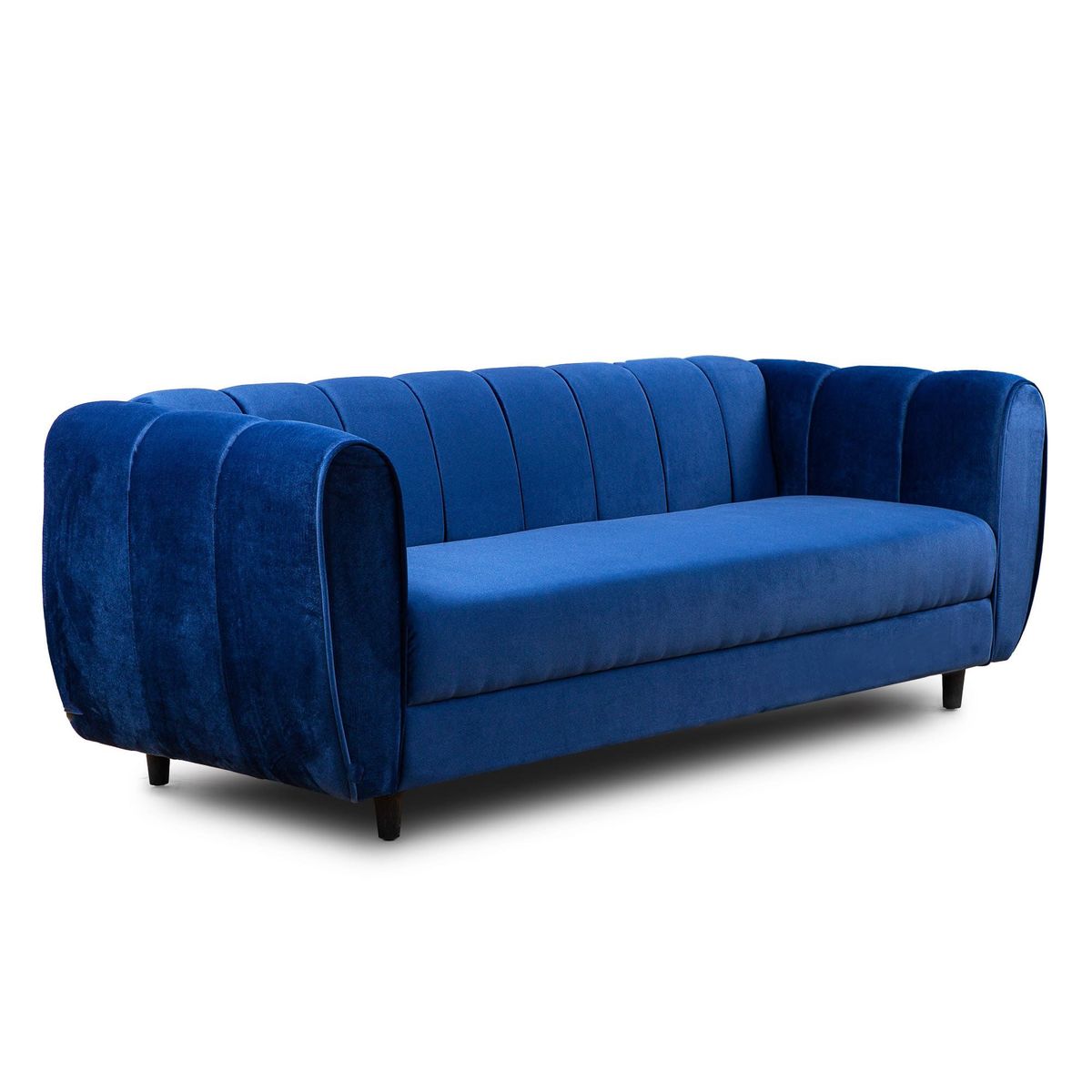 KAIU HOME - SOFA PARIS 4 PUESTOS 220 AZUL TELA EXTRA SUAVE KAIU HOME