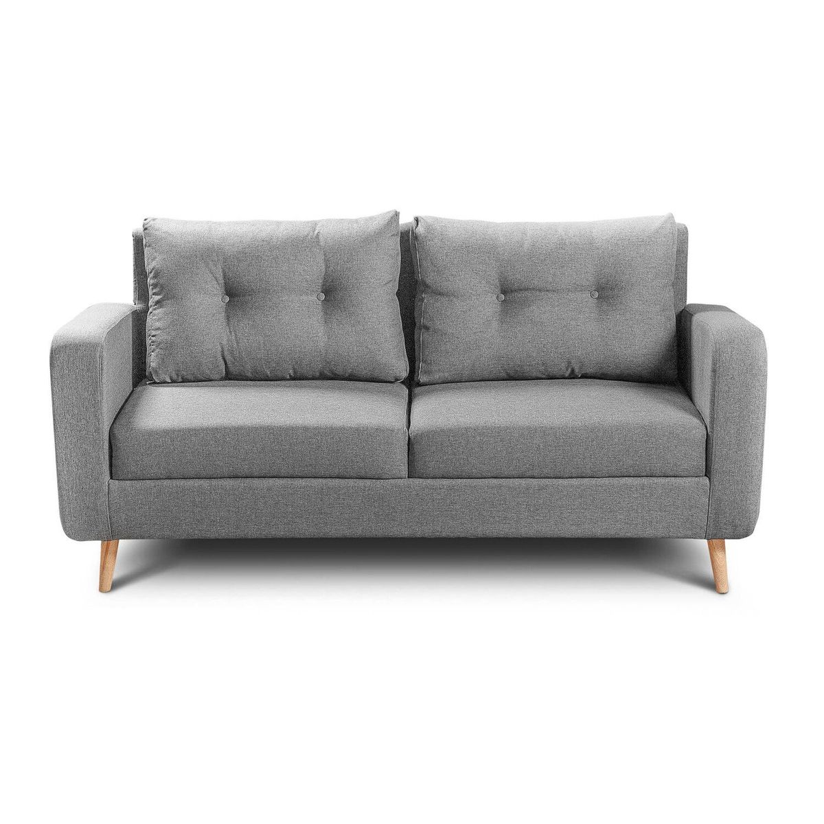 KAIU HOME - SOFA PALERMO 3 PTOS GRIS TELA TIPO LINO KAIU HOME
