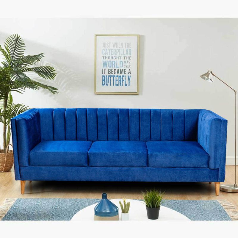 KAIU HOME - SOFA INNOVA AZUL TELA  EXTRA SUAVE KAIU HOME