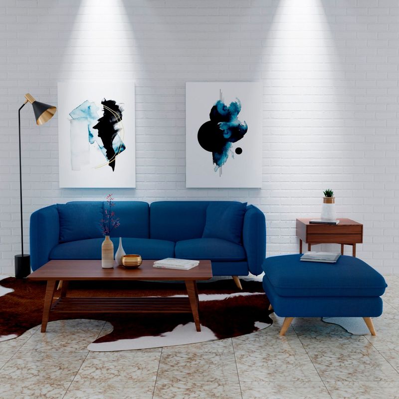 KAIU HOME - SOFA CLASIC 3 PTOS + PUFF TELA EXTRA SUAVE