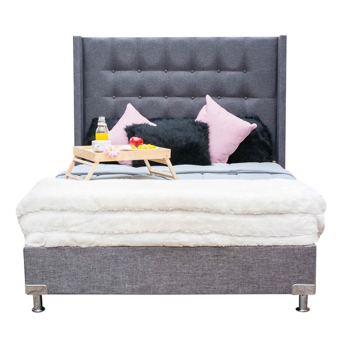 KAIU HOME - COMBO LUXURY DOBLE PILLOW 200X200cm TELA GRIS