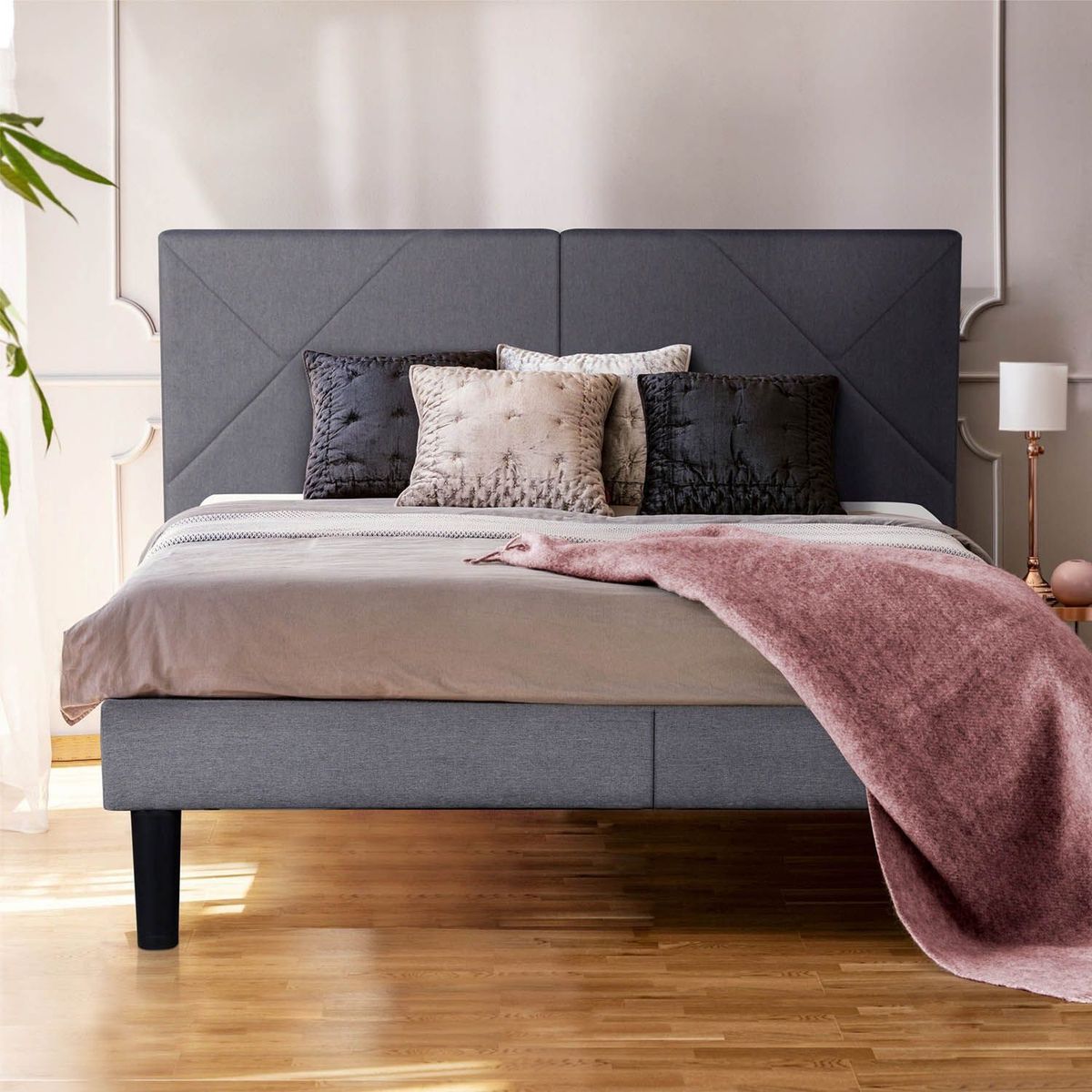 KAIU HOME - COMBO HOLANDA BASE+CAB+COLCHON 100X190 GRIS