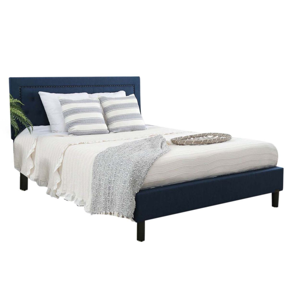 KAIU HOME - COMBO PRIMAVERAL COLCHON+BASE+CAB 100X190 AZUL