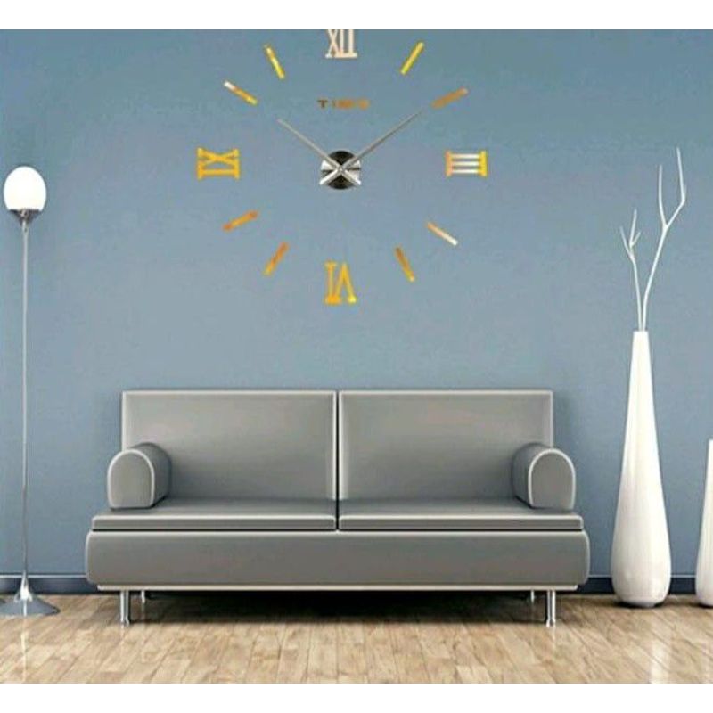 AMERICO SHOP - Reloj de Pared 3D Moderno Decorativo Para Hogar Romano Dorado