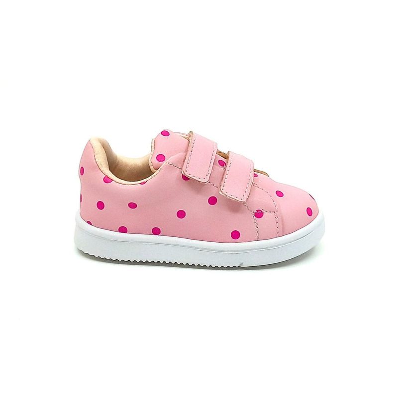 PAPOS - Casuales Bebés Happy Rosado Velcro - Zapatos Bebés PAPOS