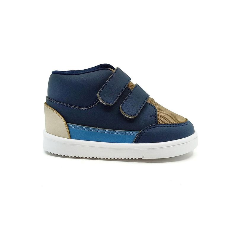 PAPOS - Botas Bebés Camilo Azul y Marrón - Zapatos para Bebés PAPOS - Azul