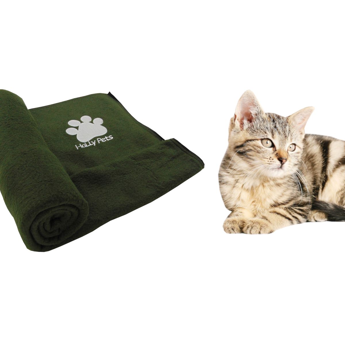 HALLY PET - Una cobija térmica grande 120 cm x 70 cm Verde