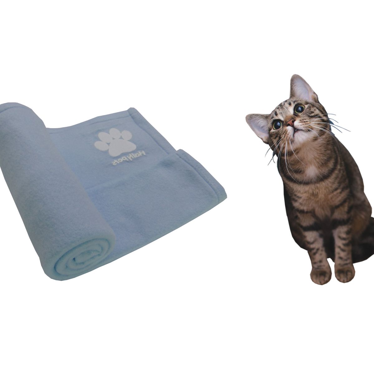 HALLY PET - Una cobija térmica grande 120 cm x 70 cm Celeste